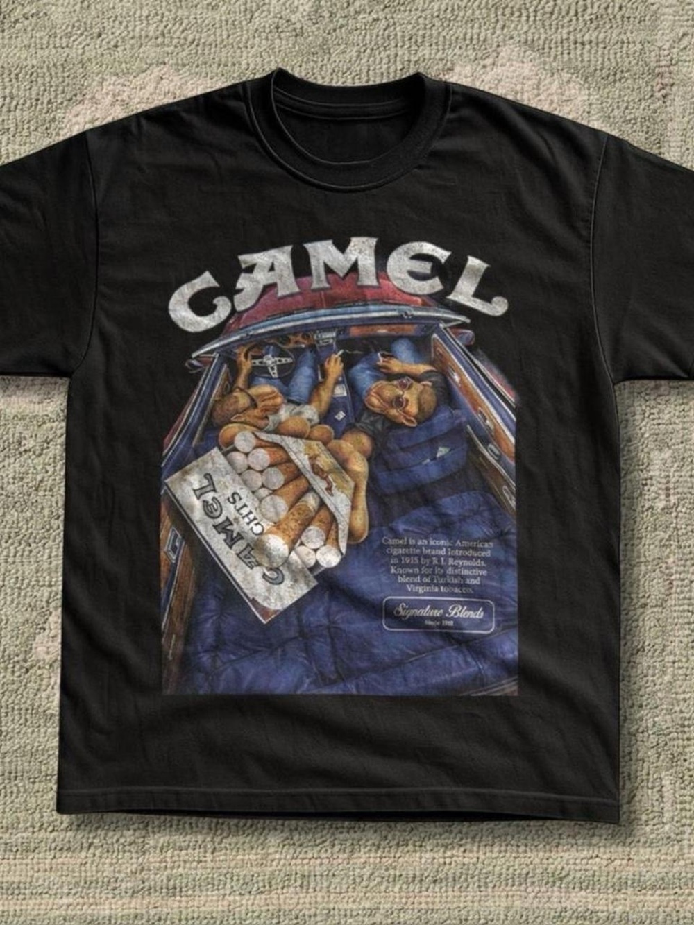 Camel Black Short Sleeve Graphic Tee